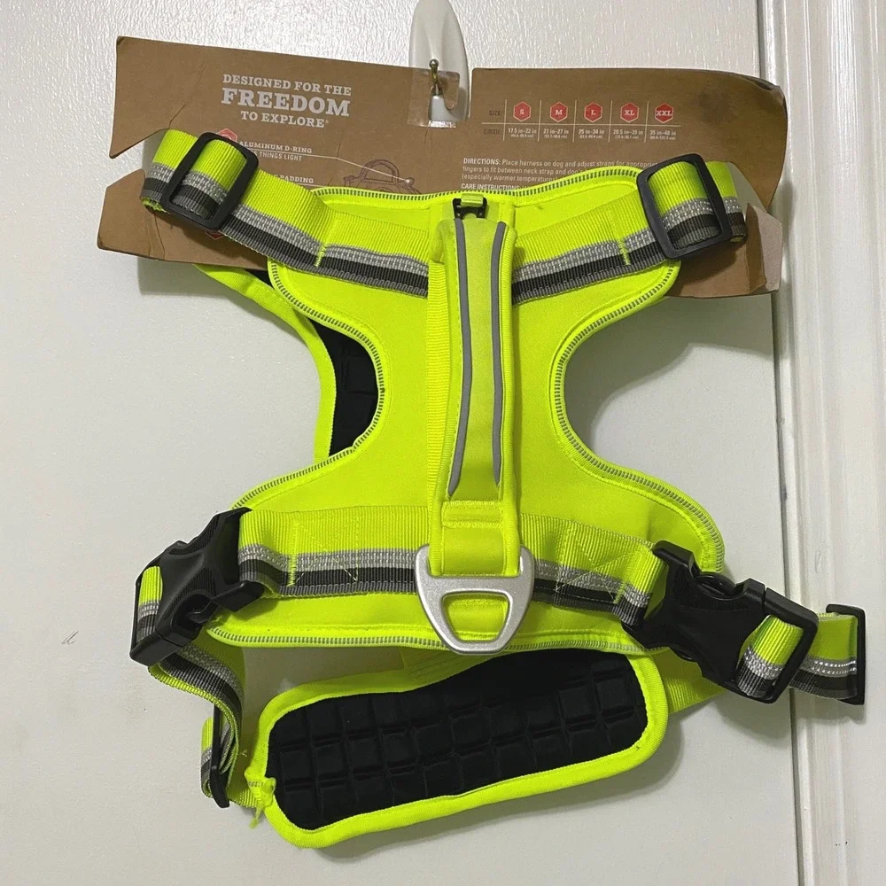 Arcadia Trail Neoprene Sport Dog Harness XL Neon Yellow Reflective 5307911